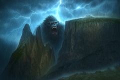 Schlern bei Unwetter